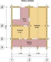 Проект Сочи-1 - План 2 этажа